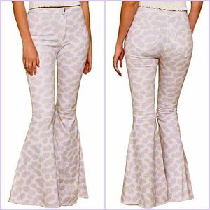 Lavender Daisy Floral Bell Bottom Jeans- sku: 9155